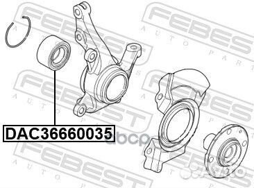 Подшипник ступицы передний KIA picanto 11- DAC3