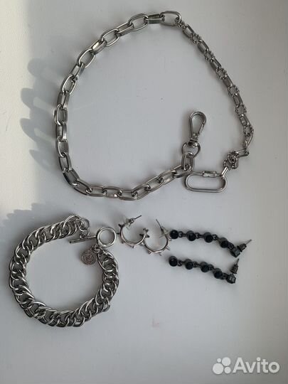 Бижутерия пакетом цепочка, браслет, серьги