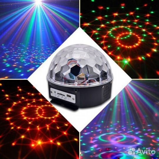 Световое шоу + мр3/USB, Bluetooth, сфера, пульт