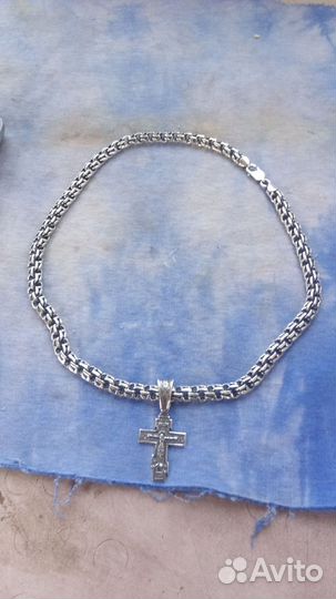 Мужская серебряная цепь