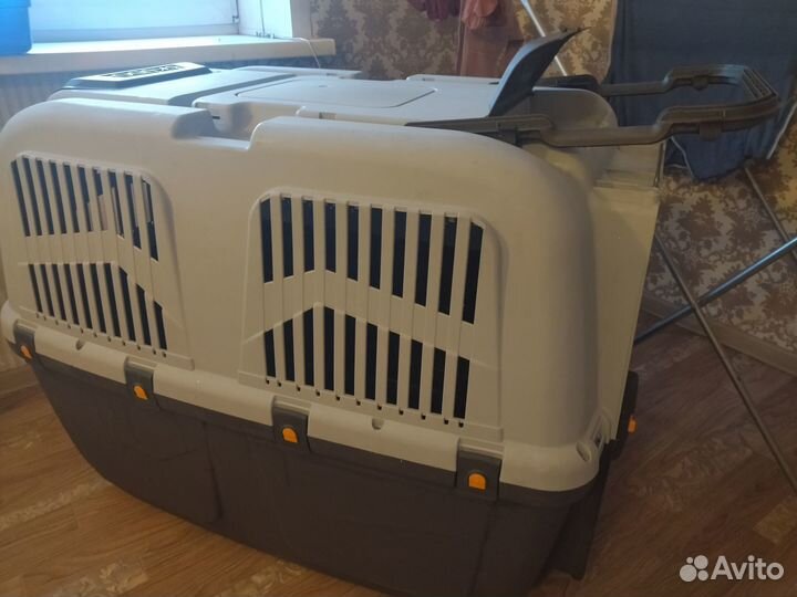 Переноска для собак Skudo 7, 105х76х73 см, серый