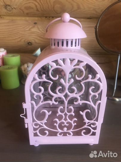 Подсвечник IKEA розовый