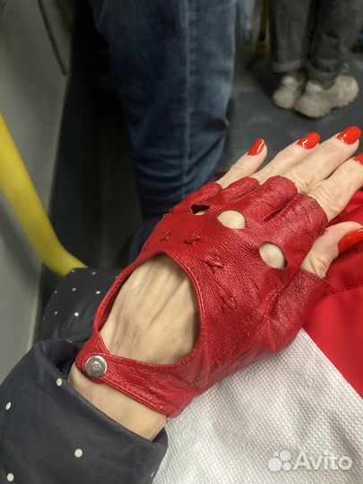 Митенки кожаные