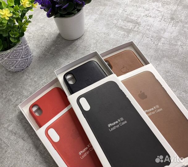 Чехол на iPhone кожаный