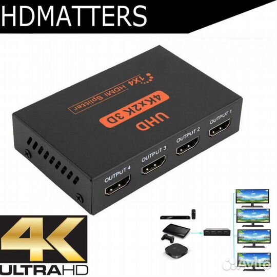 Разветвители Hdmi на 2 и 4 выхода Активные