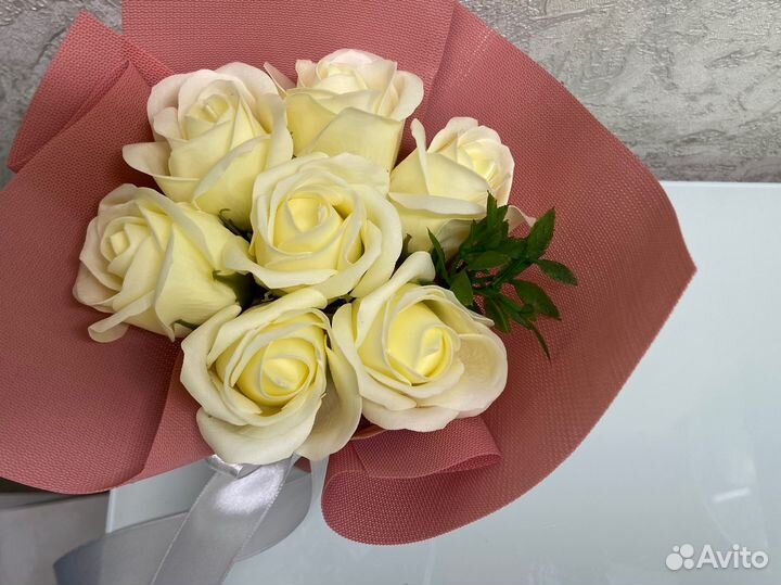 Букет из мыльных роз