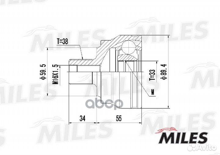 ШРУС audi A4 1.9D-3.0 00-04 нар. 411micvga20031
