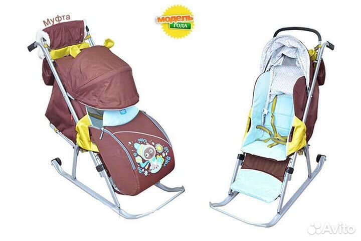 Детские санки коляска