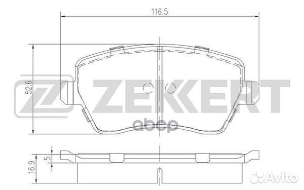 BS-1221 zekkert Колодки торм. диск. перед. BS-1