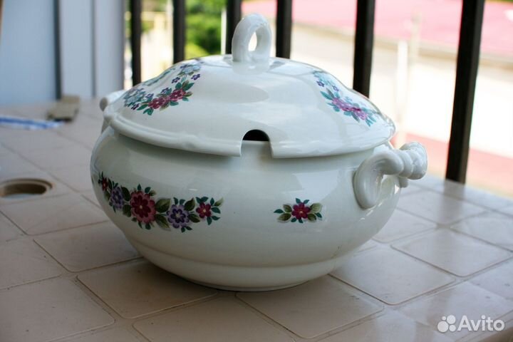 Супница зик глазурь ручная роспись 2л (23см)