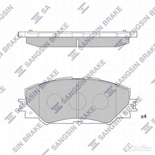 Колодки тормозные дисковые передние Corolla 180