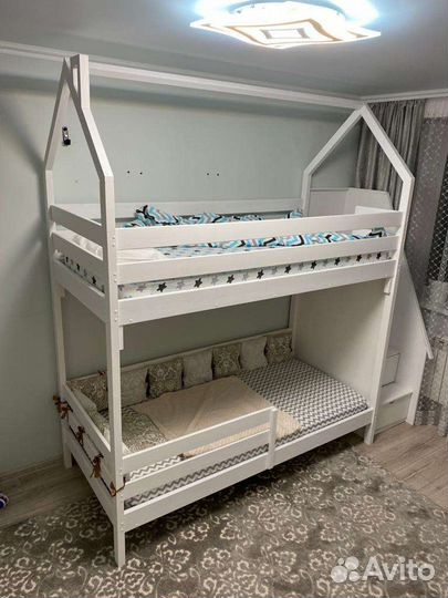 Двухъярусные,двухместные деревянные кровати-домики