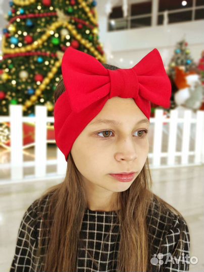 Повязка на голову со съемным бантом