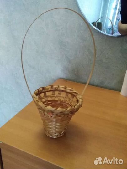 Декоративная корзинка, диаметр 12 см, высота 12