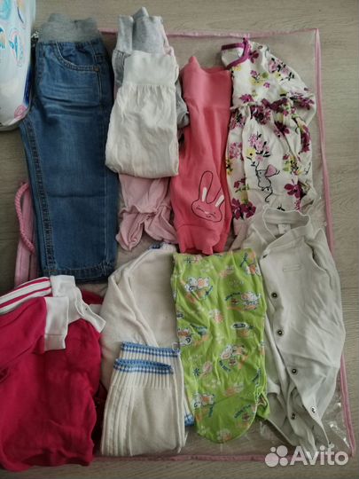 Одежда пакетом для девочки до 6 мес