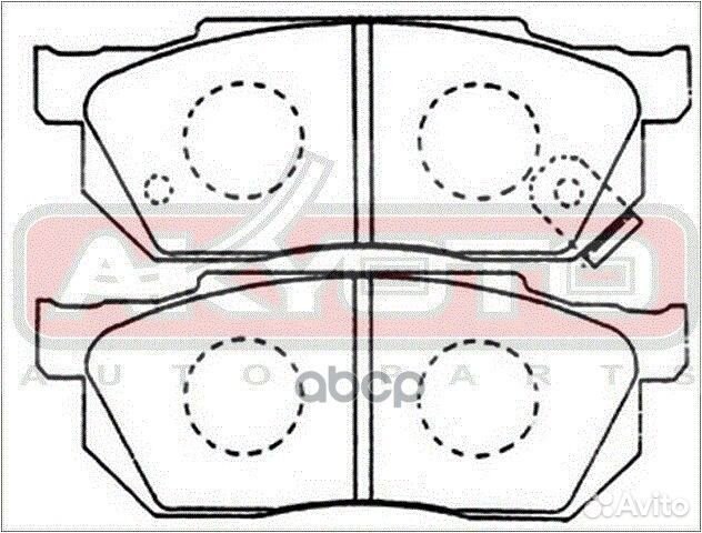 Колодки тормозные дисковые передние akd8263 akyoto
