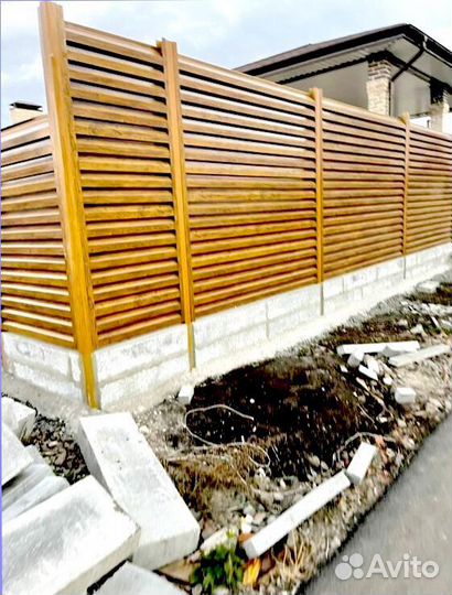 Забор под ключ. Штакетник, Жалюзи