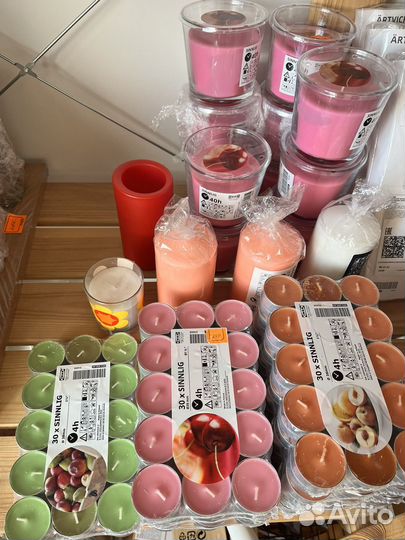 Свечи неароматические столбики IKEA