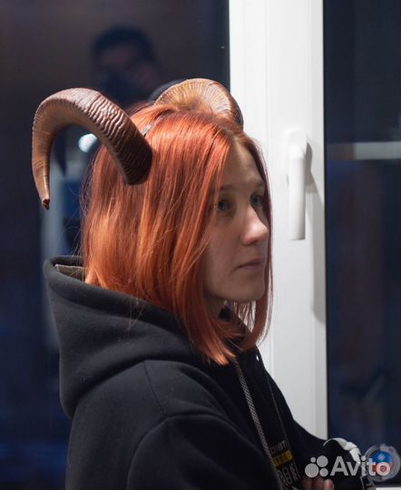 Рога демона, дьявольские рожки, ободок с рогами