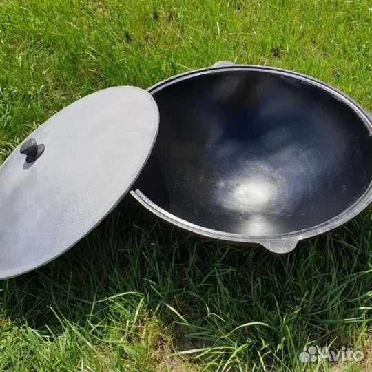 Казан чугунный 7л, с алюминиевой крышкой