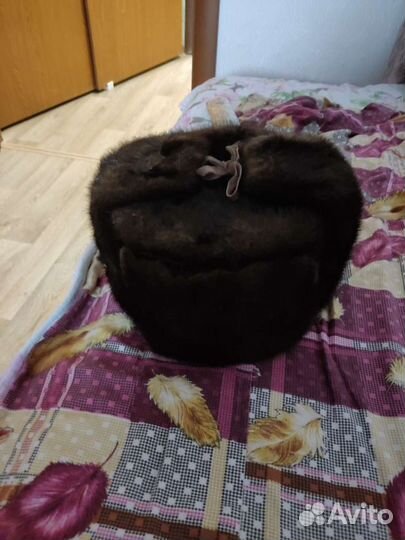 Норковая шапка мужская ушанка