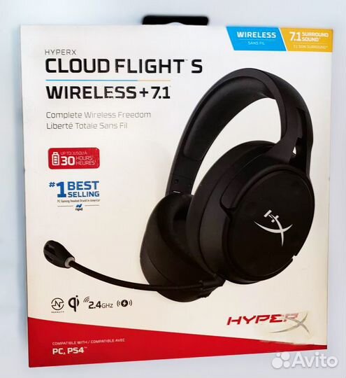 Наушники беспроводные HyperX Cloud Flight S HX-hsc