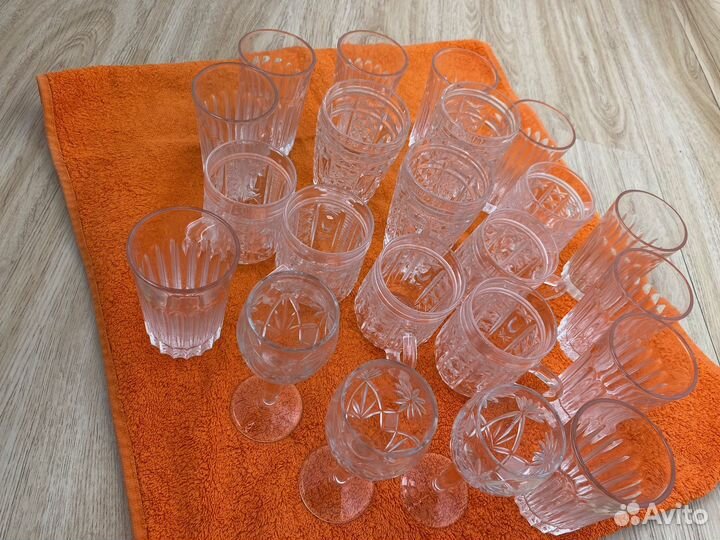 Винтажный стеклянный набор под хрусталь СССР