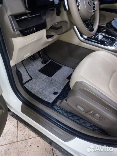 3D коврики из экокожи Kia Carnival