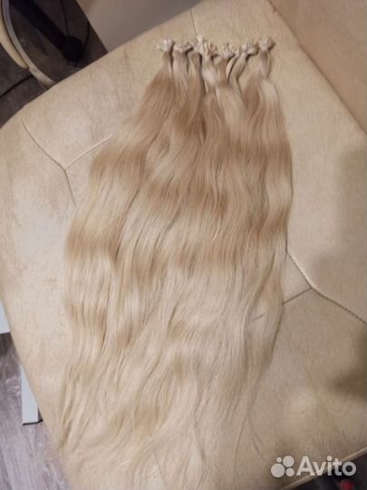 Волосы для наращивания 50 см блонд