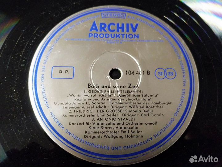 Бах Телеман Вивальди Ойстрах винил Германия