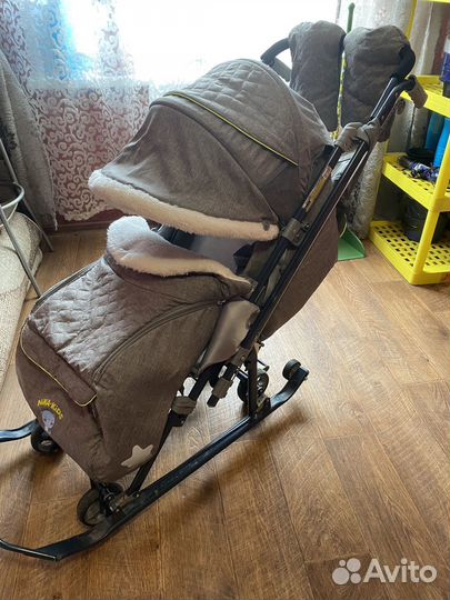 Детские санки коляска nika