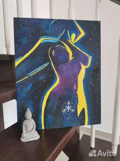 Абстракция, картина акрилом 