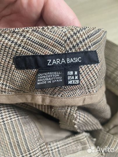 Карго капри, капри Zara, юбка шорты кож зам