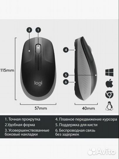 Беспроводная мышь logitech M190