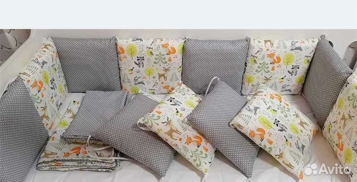 Комплект в кроватку, конверт, бортики