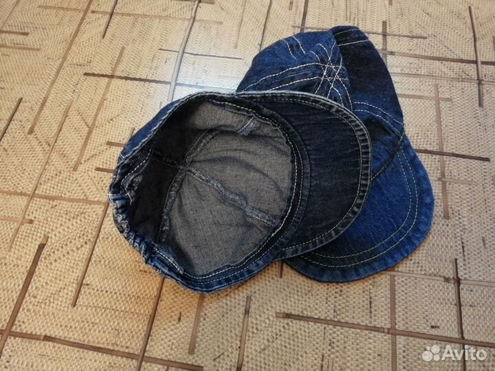 Бейсболки джинсовые обхват головы 43см и 50,5см