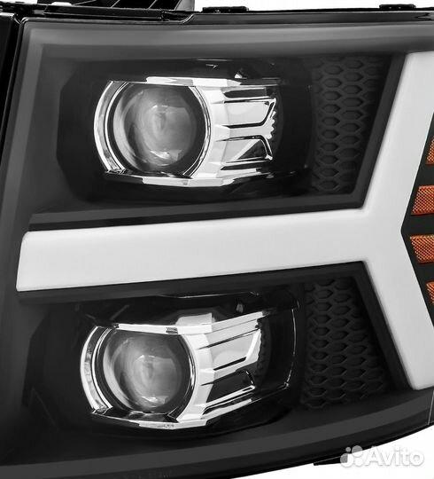 Фары Chevrolet Silverado 07-13 линзованные AlphaRe