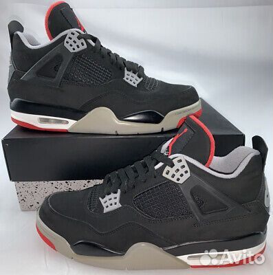 Кроссовки Nike Air Jordan AJ4 Retro Bred р. 47