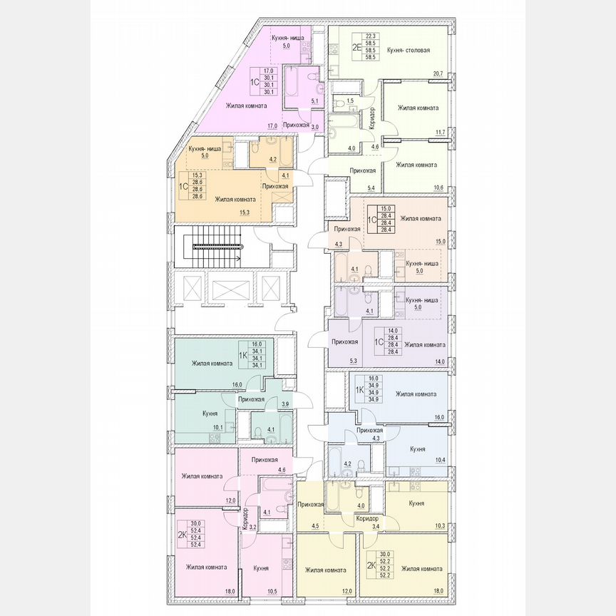 Квартира-студия, 28,4 м², 11/25 эт.