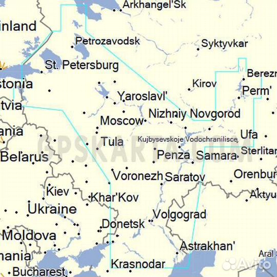 Карта глубин для Garmin hxeu062R BlueChart G3