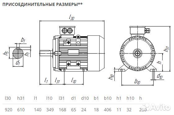 Электродвигатель аир 250М2 (90кВт-3000об) новый