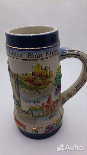 Фарфоровая винтажная пивная кружка