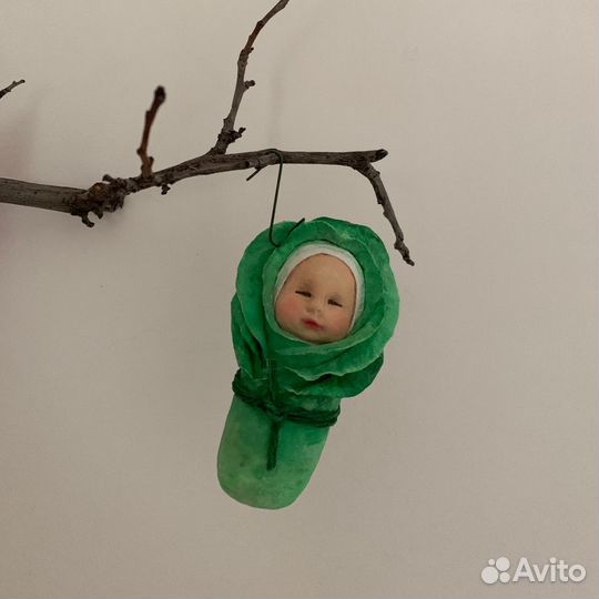 Пеленашка (ватная ёлочная игрушка)