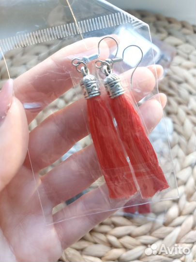 Серьги кисточки