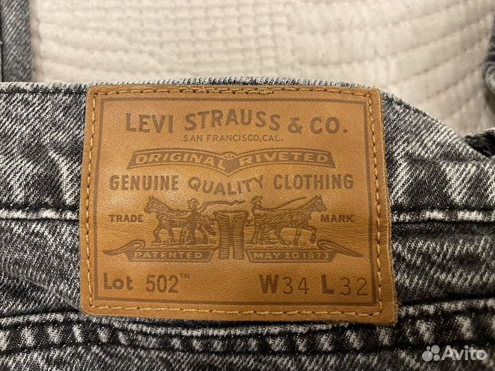 Джинсы мужские Levis 502 34/32 оригинал