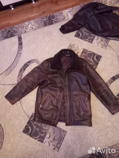 Кожаная куртка мужская 54 56