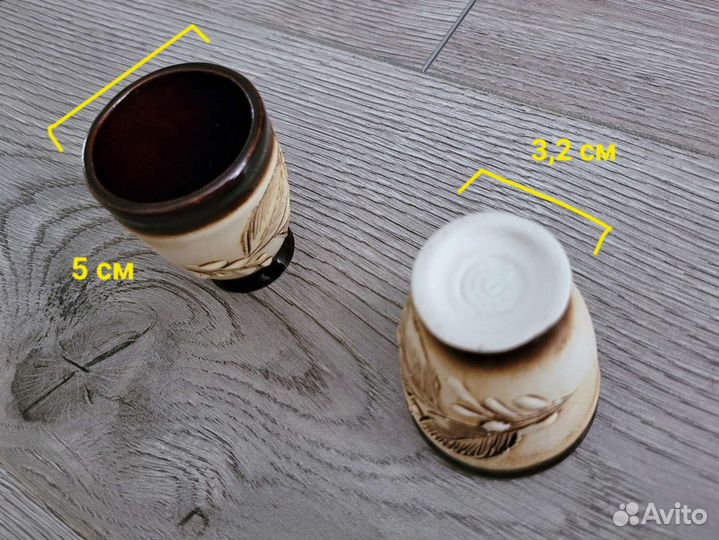 Рюмки глиняные винные