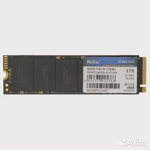 Твердотельный накопитель netac 1000 Gb NT01N930E-0