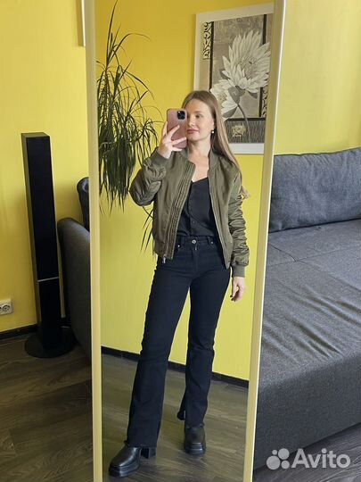 Бомбер хаки женский Topshop RU 42