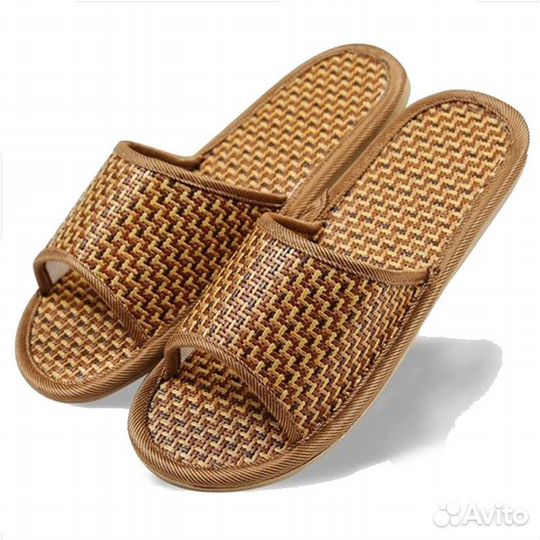 Домашние тапочки 41-42 раз.(Льняные домашние тапо